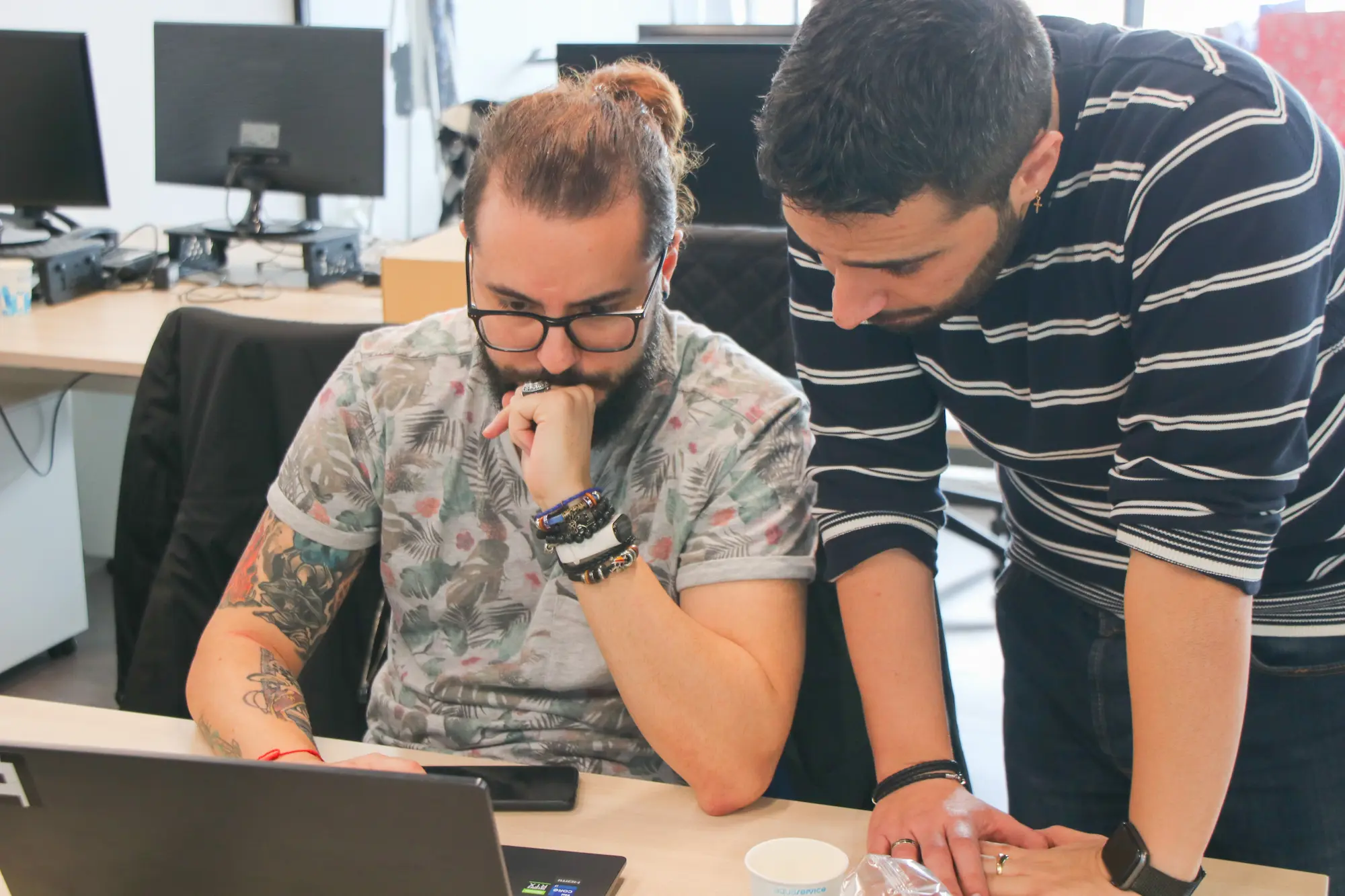 Team collaborating on product development